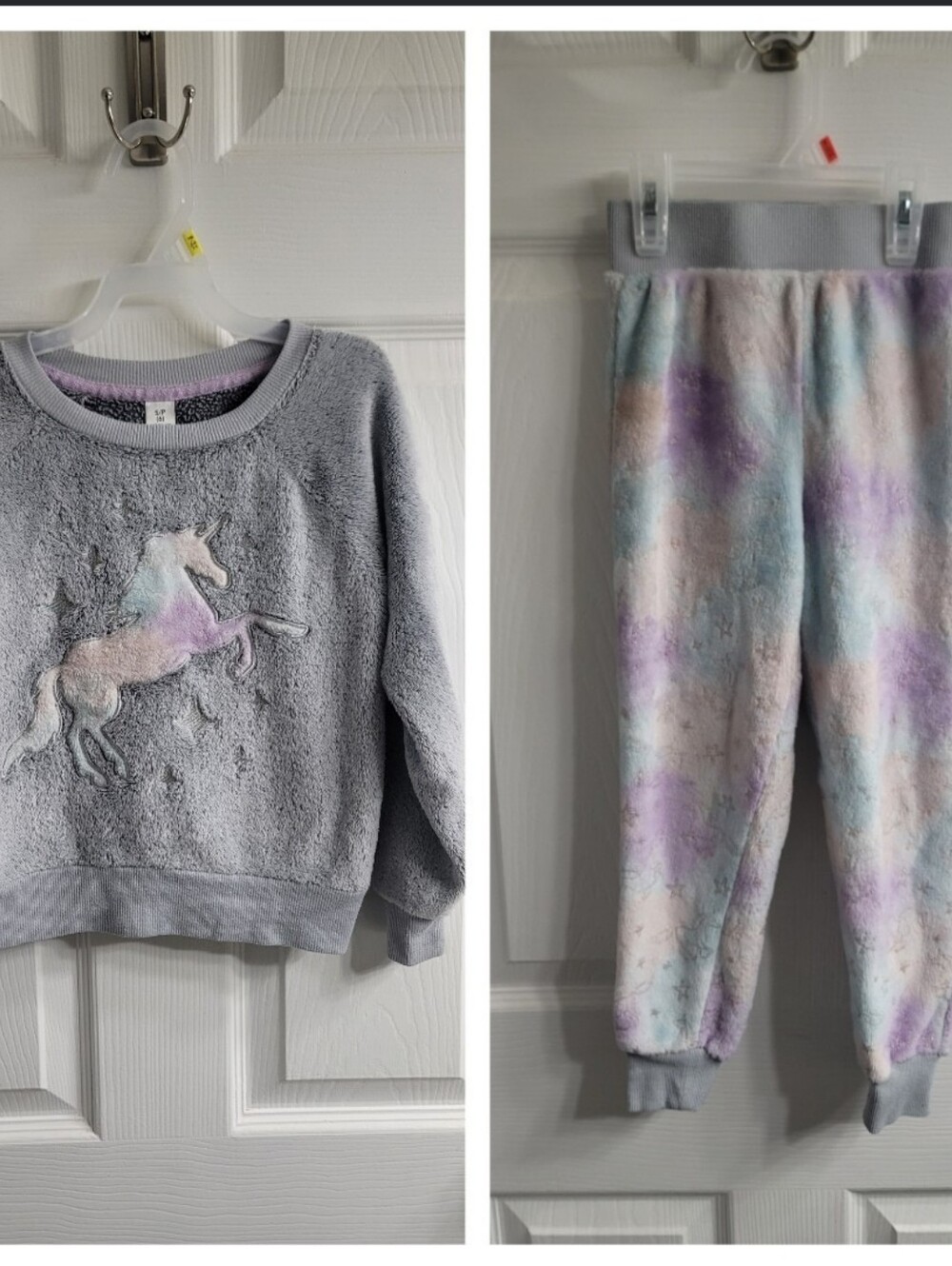 #898 Georgr Unicorn Pajamas Set Long Sleeve Sweater Style sz 6
